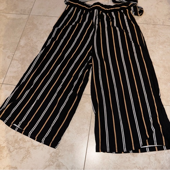 Striped cropped culottes - Picture 1 of 6